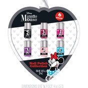 Wholesale - 6pc MINNIE MOUSE HEART NAIL POLISH SET, UPC: 889628144507